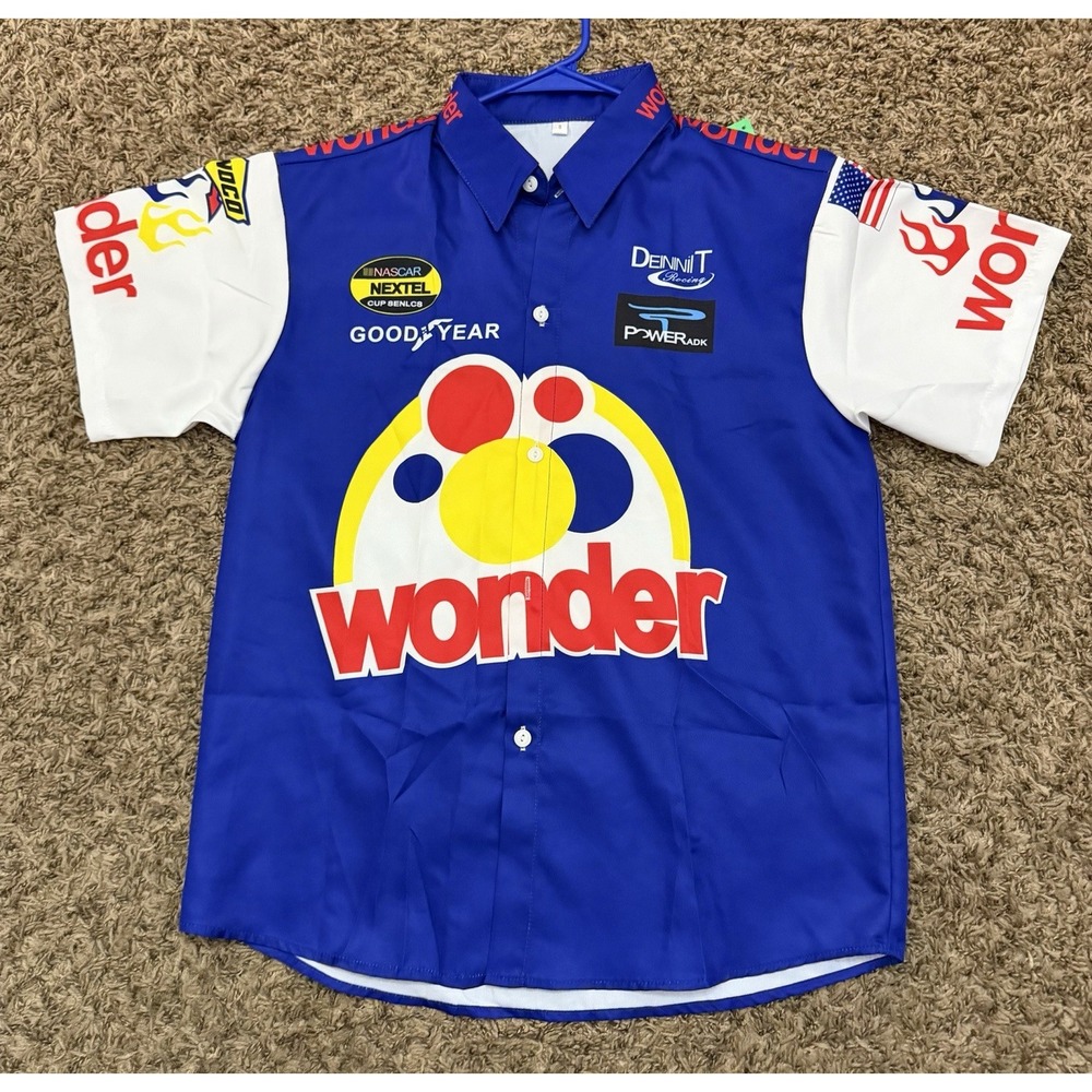 NASCAR Ricky Bobby Shirt Wonder Bread Talladega Nights Racing Crew Size Small
